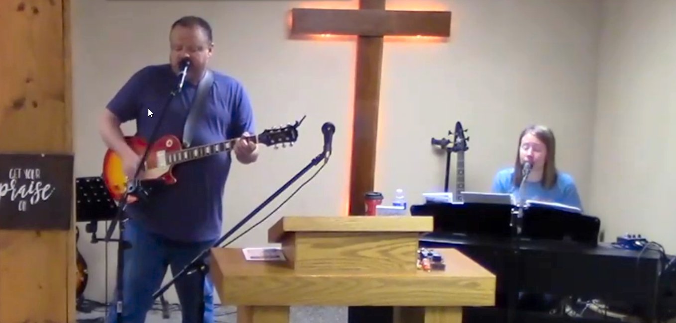 Jason and Amber lead worship at Walk of Grace Chapel, a Council Bluffs Church
